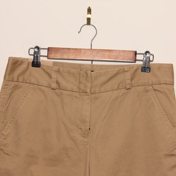 NEW J.Crew Factory Cotton Favorite Fit Cropped Khaki Pants Size 10 Straight Leg - Picture 3 of 8